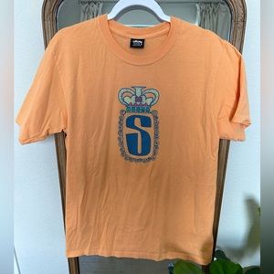 Stussy Men’s Orange Short Sleeve T-Shirt size M